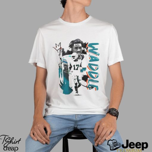 Jaylen Waddle number 17 Miami Dolphins football shirt