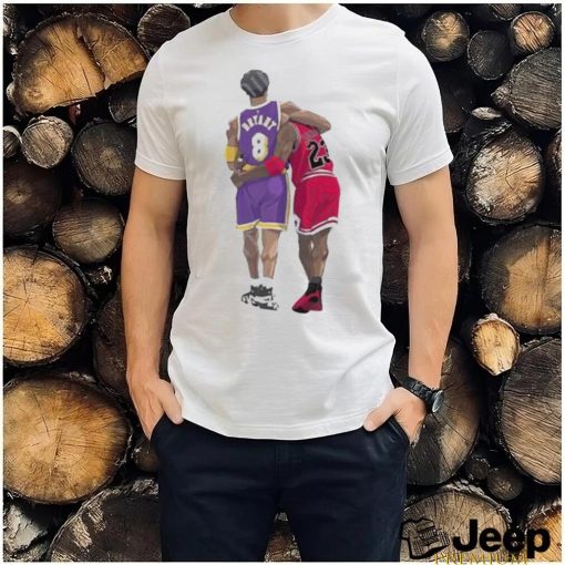 Jayson Tatum Wearing Kobe Bryant And Michael Jordan Bromance Sketch Canvas Art Classic Shirt