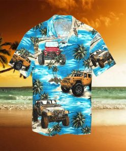 Jeep On Beach Blue Summer Vibe Unisex Hawaiian Shirts