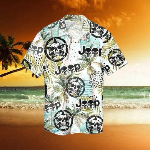 Jeep Skull Tropical Hawaiian Shirt