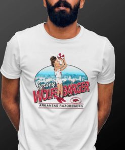 Jersey Wolfenbarger Arkansas Razorbacks Caricature T shirt