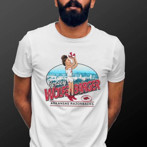 Jersey Wolfenbarger Arkansas Razorbacks Caricature T shirt