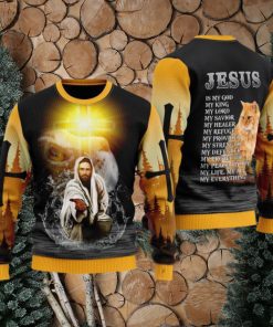 Jesus And Cat My Everything Ugly Christmas Sweater Gift For Men And Women