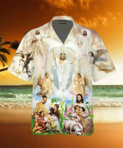 Jesus Are Playing With Children Hawaiian Shirt