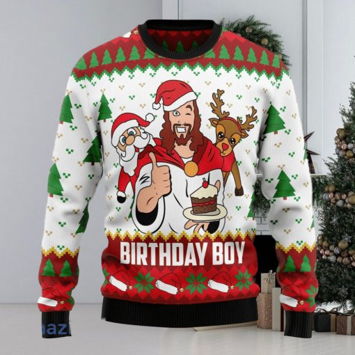 Jesus Birthday Boy Christmas Unisex Ugly Christmas Sweater 3D