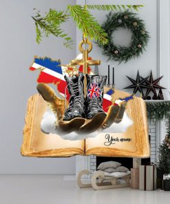 Jesus Hands Holding UK Veteran Ornament