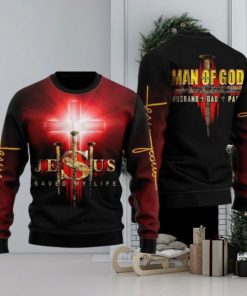 Jesus Man Of God Ugly Christmas Sweater Gift For Men And Women