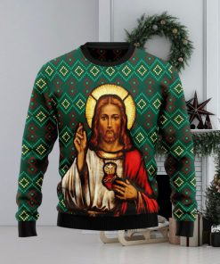 Jesus Red nosed Ugly Christmas Sweater Gift Men Women