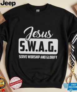 Jesus S.W.A.G serve worship and glorify womens Christmas t shirt, Jesus shirts