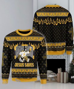 Jesus Saves Hockey Ugly Christmas Sweater For Men And Women
