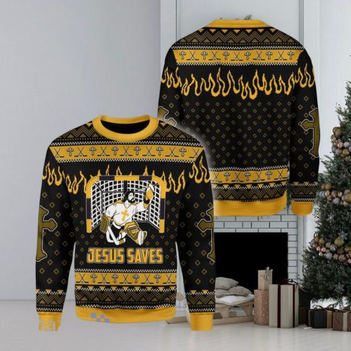 Jesus Saves Hockey Ugly Christmas Sweater For Men And Women