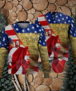 Jesus Usa We The People 3D Full Print Ugly Sweater Christmas Gift Sweater