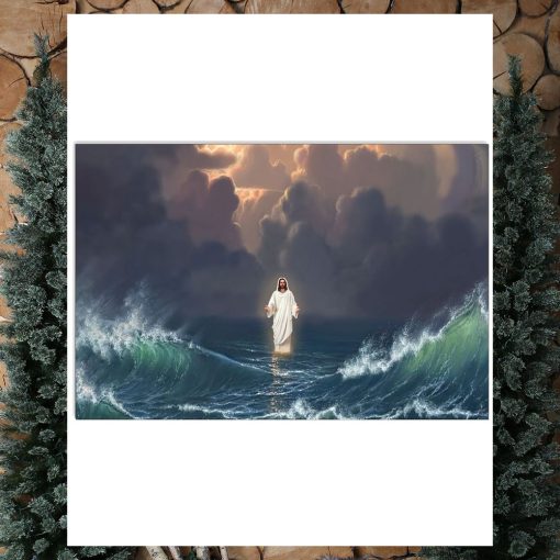 Jesus Walk Upon The Water Horizontal Poster