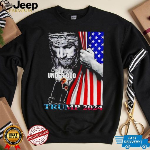 Jesus one nation under God Trump 2024 shirt