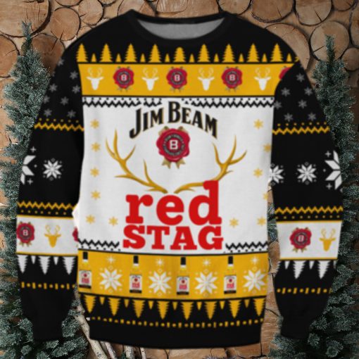 Jim Beam Red Stag Whiskey Ugly Sweater