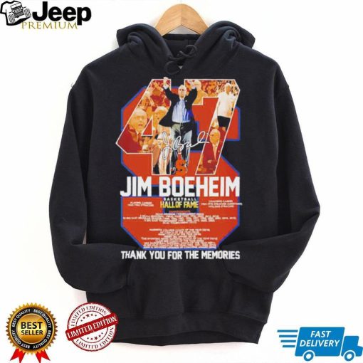 Jim Boeheim basketball coach thank you for the memories signature shirt