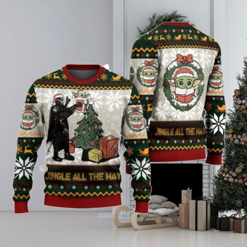 Jingle All The Way Mandalorian Star Wars Ugly Christmas Sweater