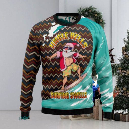 Jingle Bells Surfing Swells Ugly Christmas Sweaters Gift For Men Women