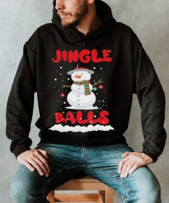 Jingle balls tinsel tits couple Christmas snowman shirt