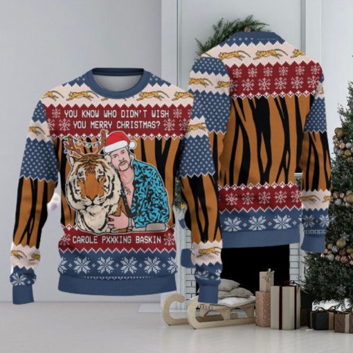 Joe Exotic Tiger King Christmas Gift For Holiday Tiger King What 3D Ugly Christmas Sweater