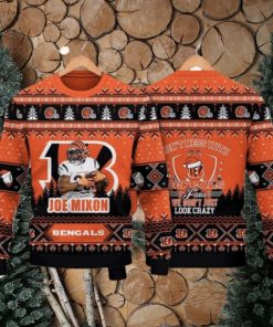 Joe Mixon Cincinnati Bengals Do Not Mess With Bengals Fan NFL Christmas Ugly Sweater