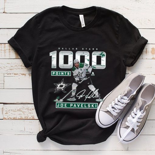 Joe Pavelski Dallas Stars 1,000 Career Points Signature Shirt