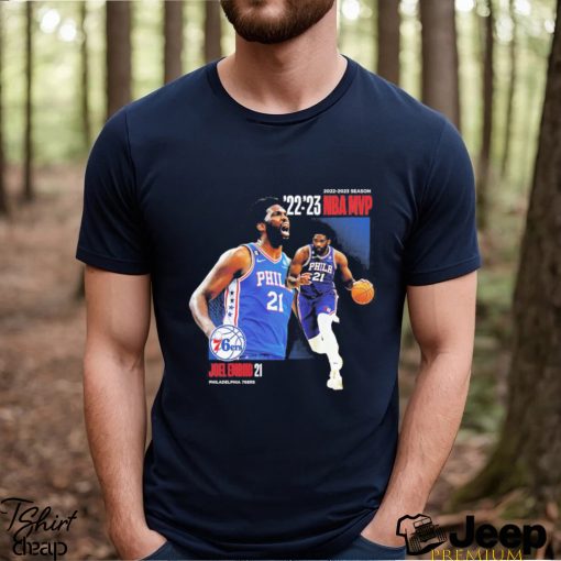 Joel Embiid Philadelphia 76ers 2023 NBA MVP Award Time Out Shirt