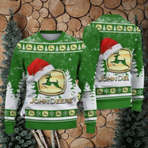 John Deere Ugly Christmas Sweater 3D Printed For Fans Gift For Christmas Funny