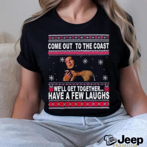 John McClane Come Out To The Coast Movie Quotes Ugly Christmas Shirt