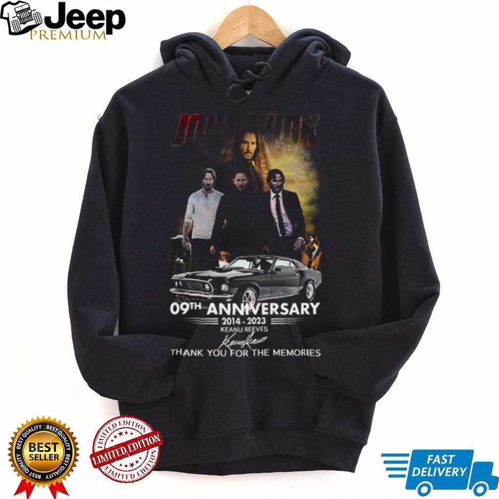 John Wick 09th Anniversary 2014 – 2023 Keanu Reeves Thank You For The Memories T Shirt