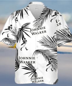 Johnnie Walker Palm Leaves Pattern Hawaiian Shirt