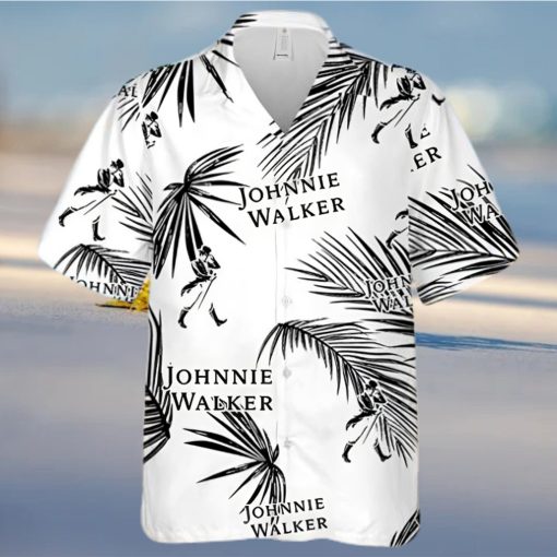 Johnnie Walker Palm Leaves Pattern Hawaiian Shirt