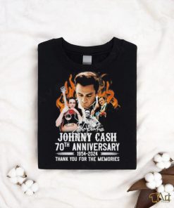 Johnny Cash 70th Anniversary 1954 2024 Thank You For The Memories T shirt