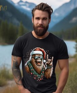 Jolly Bigfoot Christmas Rock T Shirt