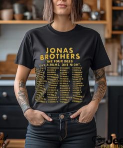 Jonas Brothers US UK World Tour Setlists Sweatshirt, Jonas Brothers Five Albums One Night Tour 2023 Shirt, Jonas Brothers Shirt