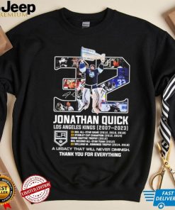 Jonathan Duck Los Angeles Kings 2007 2023 thank you for everything signature shirt