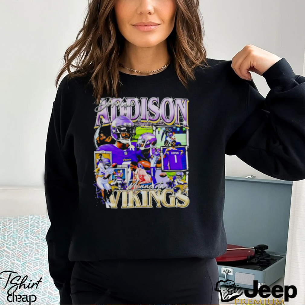 Jordan Addison Minnesota Vikings Retro Shirt - Peanutstee