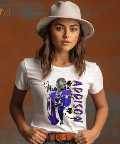 Jordan Addison number 3 Minnesota Vikings football player pose gift shirt