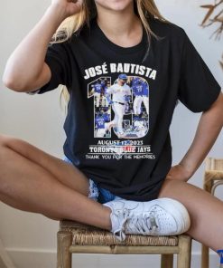 Jose Bautista August 12, 2023 Toronto Blue Jays Thank You For The Memories T Shirt