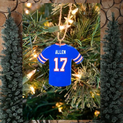 Josh Allen Ornament Stefon Diggs Kyle Allen James Cook Jerseys Wooden Ornament Custom Football Players Nfl Buffalo Bills Jersey Christmas Tree Decoration NEW