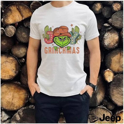 Joy Grinchmas Cowboy Christmas T shirt