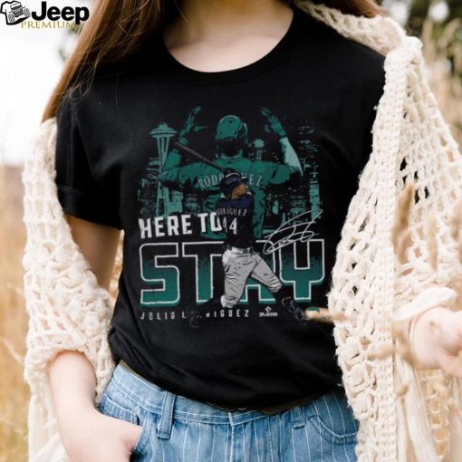 Julio Rodriguez Seattle Here To Stay WHT Shirt