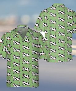 Jumping Cow Hawaiian Shirt, Cow Shirt For Men & Women, Funny Cow Print Shirt