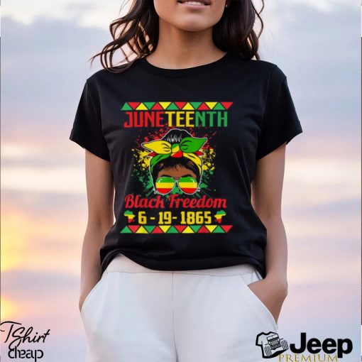 Juneteenth Black Freedom Glasses Of Bold Black Women T shirt