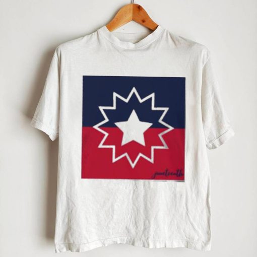 Juneteenth red white flag shirt