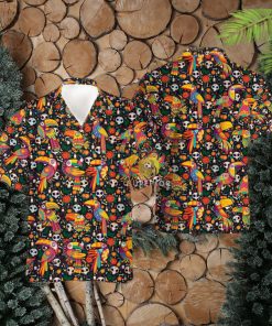 Jungle Bird Skeleton De Los Muertos Hawaiian Shirt