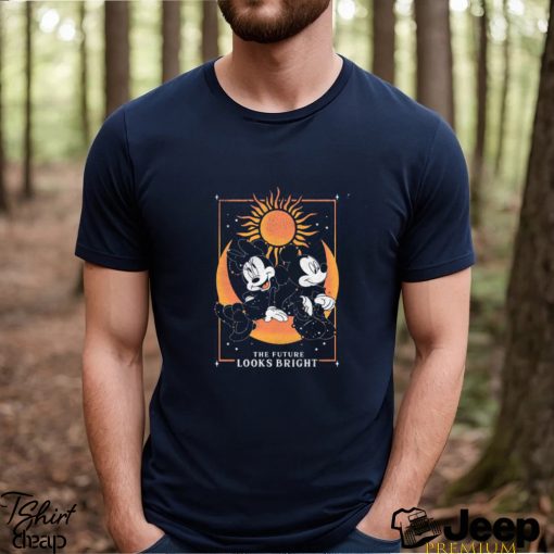 Junior's Mickey & Friends The Future Looks Bright Mickey and Minnie Tarot Card T Shirt