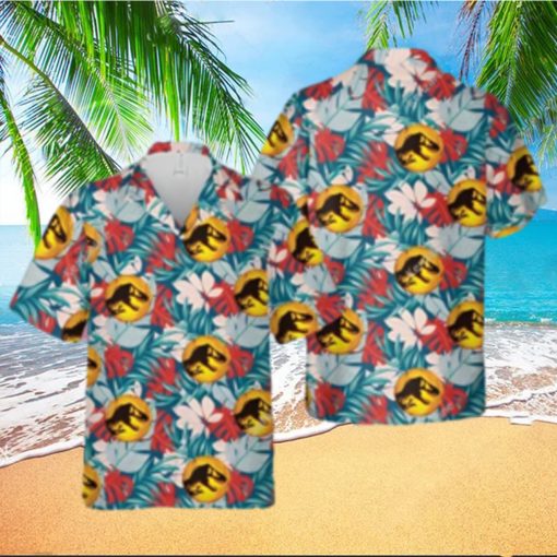 Jurassic Park Hawaiian Shirt Jurassic Park Symbol Tropical Flaura