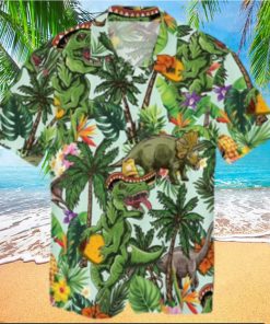 Jurassic Park Hawaiian Shirt T rex With Taco Jurassic Dinosaur