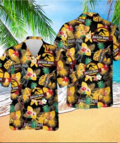 Jurassic Park Tropical Hawaii Beach Pineapple Jurassic Park Hawaiian Shirt